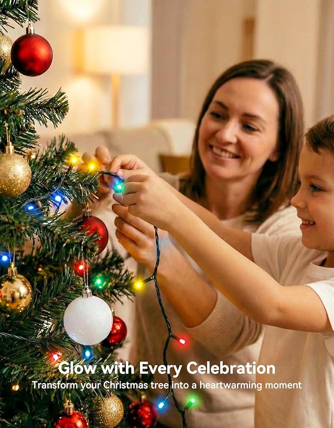 LitHome 99FT 300 LED String Lights Outdoor Indoor, 8 Modes Waterproof Christmas String Lights with Timer & Memory Function, Outdoor Christmas Lights Green Wire for Xmas Tree Party Garden, Multicolor