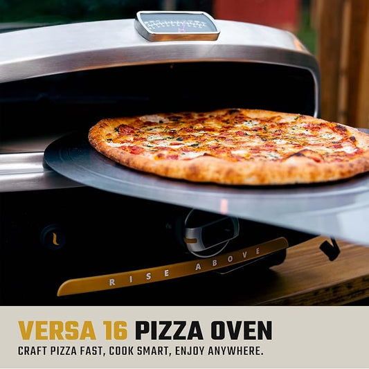 Halo Versa 16 Propane Gas Outdoor Pizza Oven with Rotating Cooking Stone | Portable Appliance for all Outdoor Kitchens | Oven Cover Included