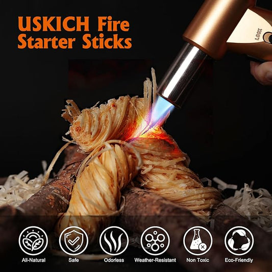 500Pcs Fire Starter - Natural Fire Starters for Campfires,Fireplace, Pellet Stove & Wood, Fire Pit, Smoker, BBQ, Chimney, Pizza Oven - Fire Starters for Grill, Charcoal Starter