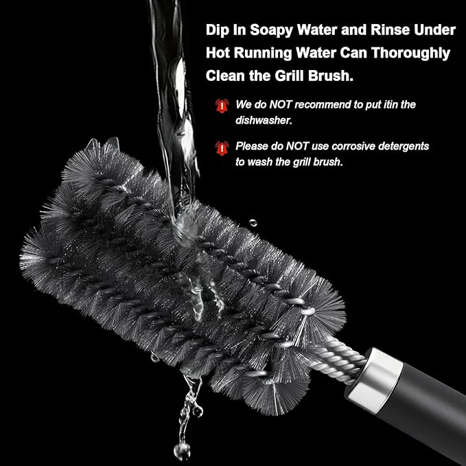 Grill Brush Outdoor Grill - Safe Barbecue Brush Cleaning Brush