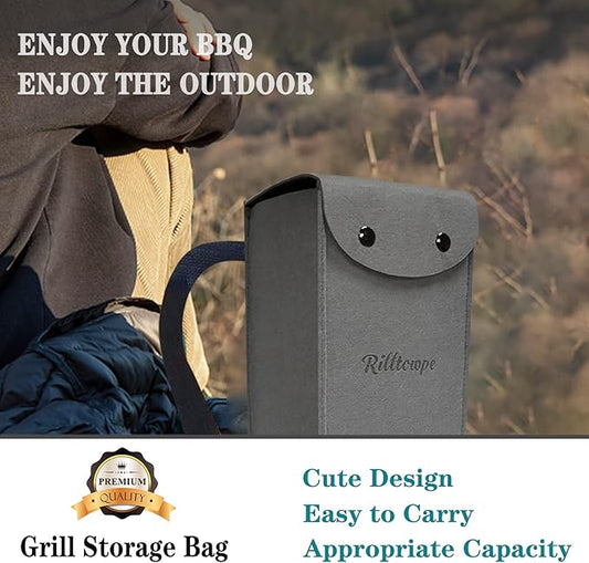 Grill tool bag,BBQ tool storage,Grilling Bags for Outdoor Grilling, Grill tool storage, BBQ tool bag, grill utensil storage,Foldable Grill Bag for Camping and Hiking BBQ.