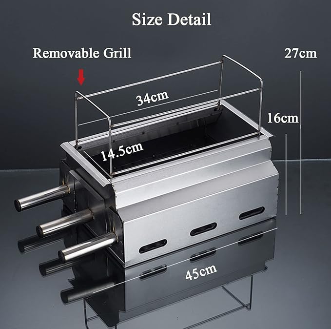 Small Portable Charcoal Grill Smokeless BBQ Grill Tabletop Portability Grill for Outdoor Cooking Barbecue Camping BBQ Indoor household for Small Patio Backyard