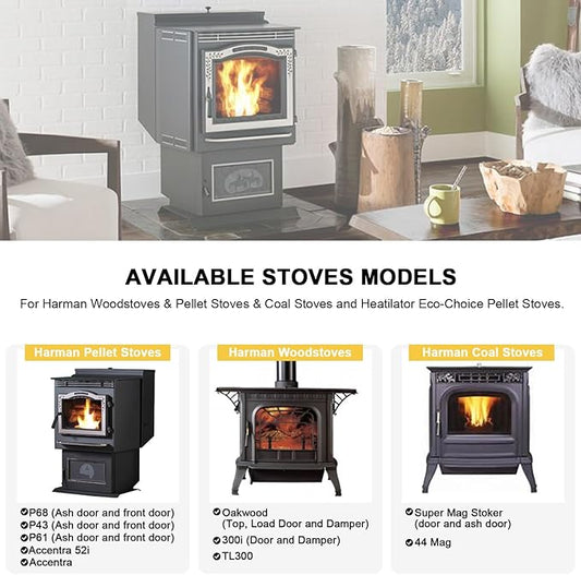 1-00-00888-30 Stove Door Gasket for Harman Pellet Stoves P68, P43, Accentra, P61, Accentra 52i, Harman Wood Stoves TL300 and Heatilator Eco-Choice Stoves BH60, 1/2" x 30FT Fiberglass Rope Seal