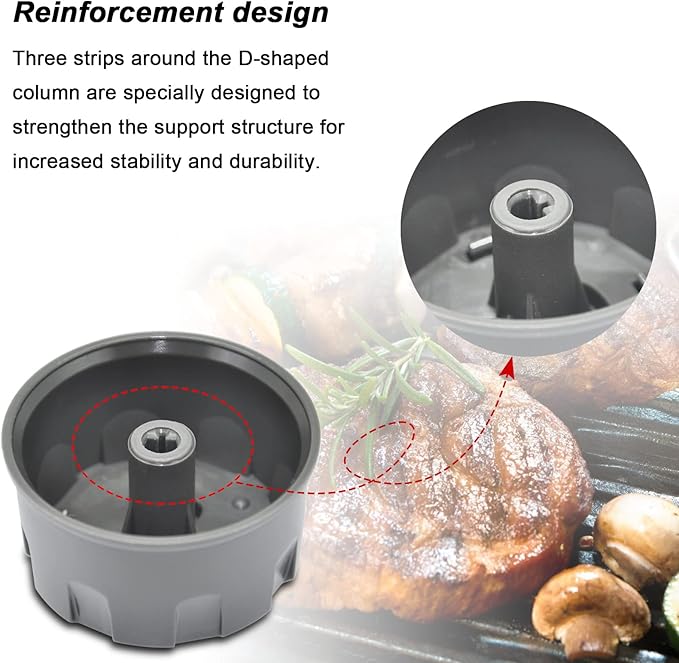 Grill Control Knobs 69893, Gas Control Knobs Replacement for Weber E-Spirit 310/320/ 330 Series with Front-Mounted Control Burner (Years 2013-2017)(3 Pcs)