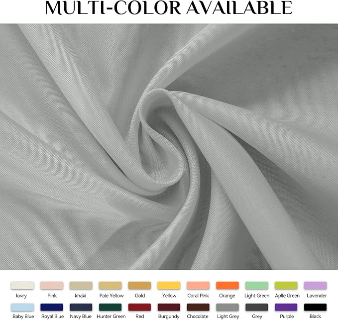 Softalker Rectangle Tablecloth, Waterproof Table Cloths Wrinkle Free Fabric Washable Polyester Table Cover for Dining Tables Party Outdoor Camping Parties Buffet - 60 x 120 inch, Light Grey