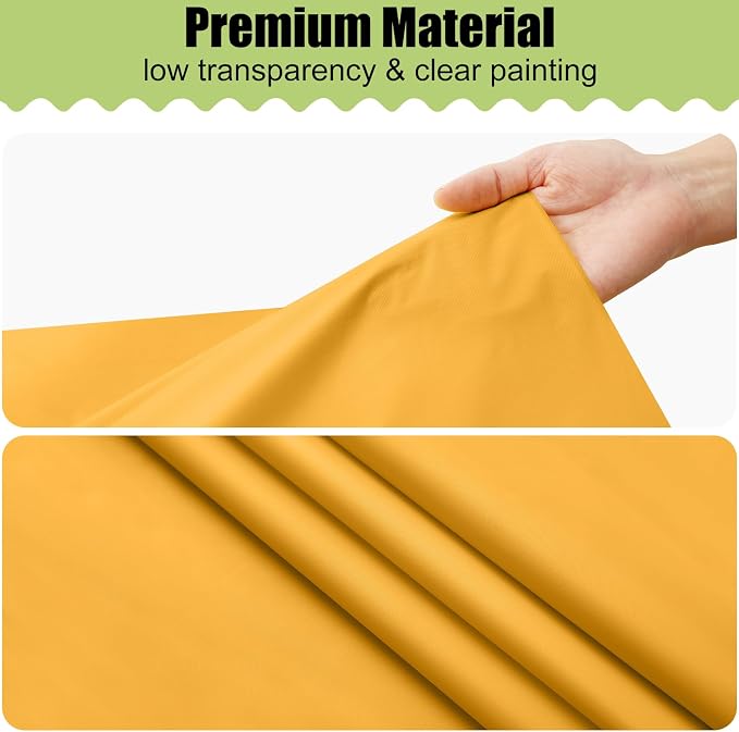 Smiry Disposable Table Cloth - 6 Pack, 54 x 72 Inch Waterproof Rectangle Tablecloths for Parties, Decorative Plastic Table Cover, Leakproof & Sturdy, Mustard Yellow