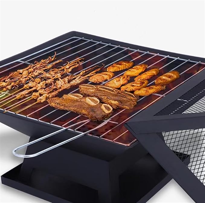 Barbecue Charcoal Grill Outdoor Barbecue Grill Charcoal Grill Portable Folding Desk Tabletop Grill for Picnic Charcoal BBQ Grill