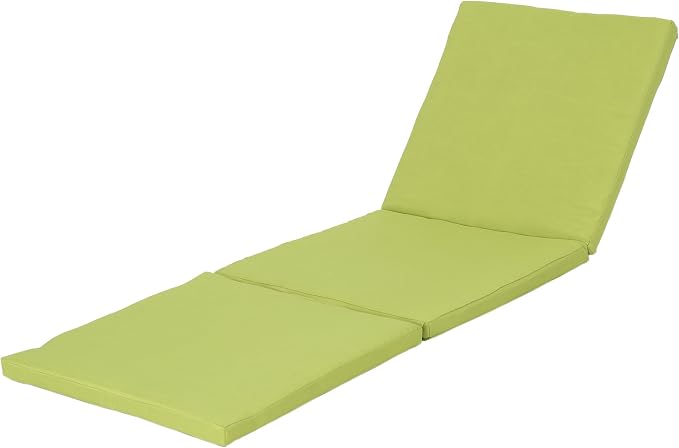 Christopher Knight Home Jamaica Outdoor Water Resistant Chaise Lounge Cushion, 1 Count (Pack of 1),Green