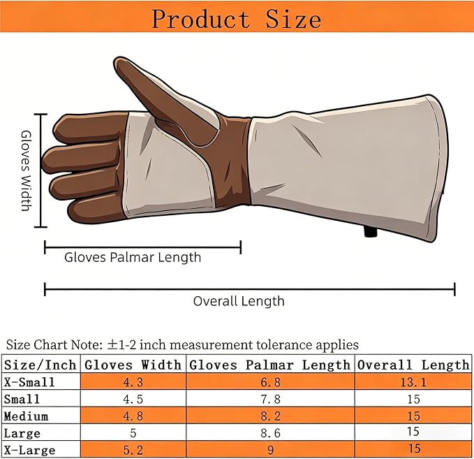 Gardenning Gloves for Men and Women,Welding Gloves Fireproof and Heat Resistant Mitts for Cooking,Firefighting,Fireplace,Oven,Baking,Stove,Pot Holder,Yard Work Thorn Proof (Brown Small)