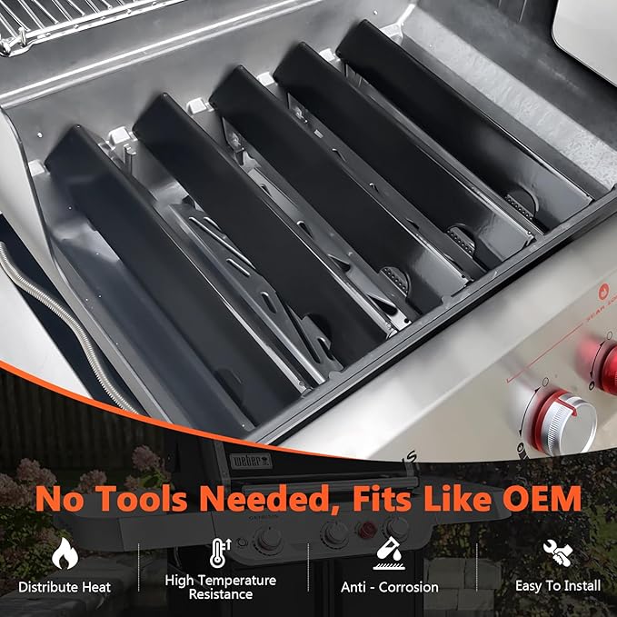 Genesis II Flavorizer Bars for Weber Genesis II 300, Genesis ii E-310 ii E-315 ii E-335 ii S-310 ii S-335 ii SE-335 Grills, Porcelain Enameled 66795 Flavorizer Bars for Weber Genesis II Grill Parts