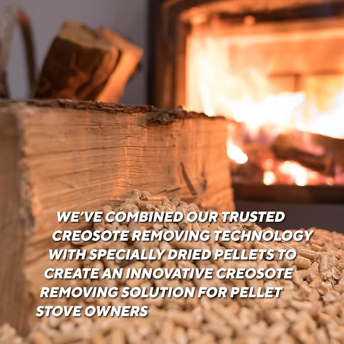 Rutland Products Pellet Stove Creosote Remover, Chimney & Flue Cleaning Wood Pellets, 4 Pound Bag