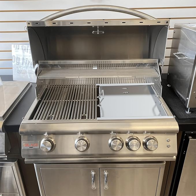 Half Size Griddle Insert for Blaze Grills 3, 4, 5 Burner Natural Grill, Flat Top Griddle Plate for Summerset Sizzler 32" & 40" and AOG 24'' T Series, RCS 32" Grill, 17.9''L x 14.5''W,Stainless Steel