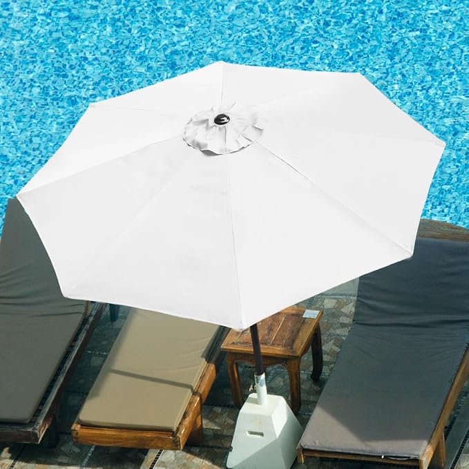 ontheway 11FT Patio Umbrella Enhanced Replacement Canopy Market Table 8 Ribs Umbrella Canopy