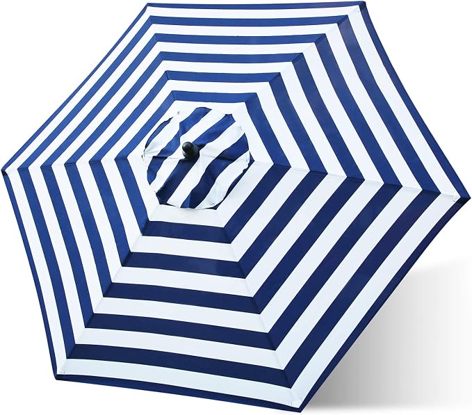 Sunnyglade 7.5ft Patio Umbrella Replacement Canopy Market Umbrella Top Outdoor Umbrella Canopy with 6 Ribs
