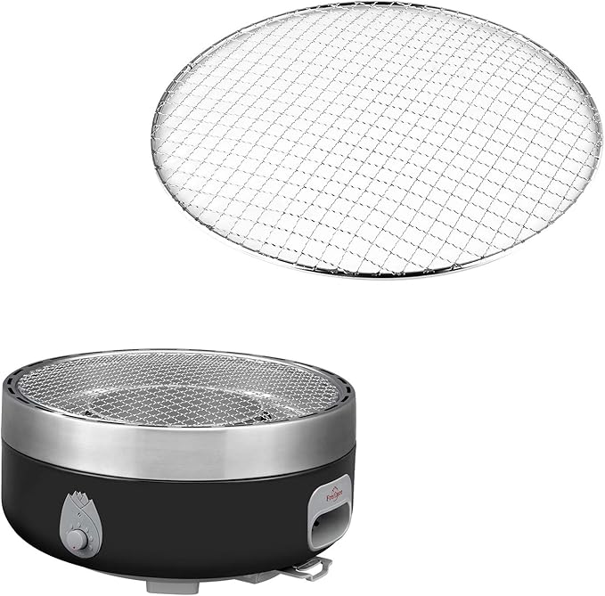 Cross Wire Disposable Round Net For Charcoal BBQ Grill (Dia 12.6" / 32cm) - 3pcs