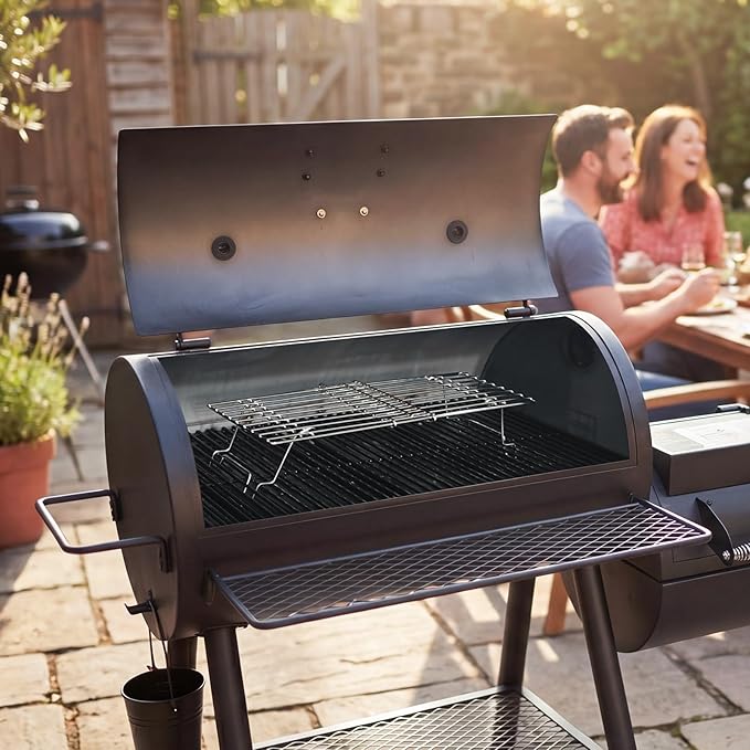 GRISUN Universal Grill Warming Rack for Weber, Blackstone, Traeger, Pit Boss, Adjustable Grill Rack for Outdoor Grill, Folding Stainless Steel BBQ Smoker Rack, 15.3-22.1 in