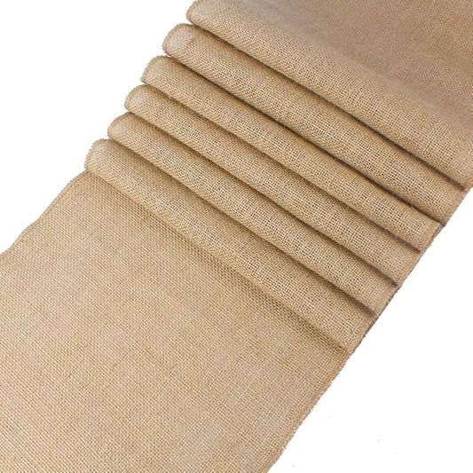 AK-Trading 100% Natural Chic Rustic Burlap Jute Runners - Made in USA - Ships Fast & Free 12" Wide x 96" Long
