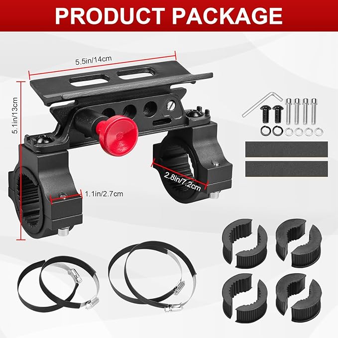 Quick Release Roll Bar Fire Extinguisher Mount Holder Bracket Kits Compatible with for UTV Polaris RZR Pioneer Can Am Maverick X3 Commander Talon ATV Jeep Wrangler with 1''-2'' Roll Cage