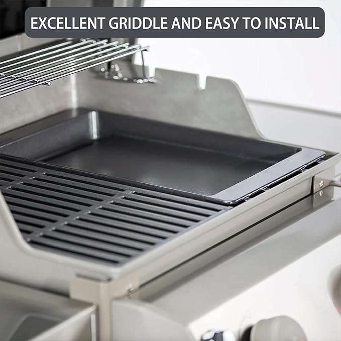 7599 Genesis II Grill Griddle Replacement Parts for Weber Genesis ii E-310 E-315 S-335 S-345 SE-310 S-335 LX S-340 LX E-340 E-610 Grill Parts Genesis 2 300 600 Series Cast Iron Flat Top Griddle Plate
