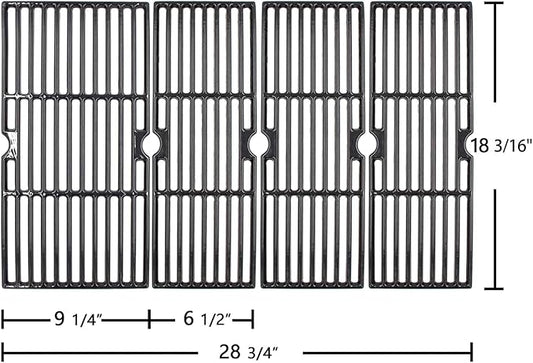 Hongso Porcelain Cast Iron Grill Grates for CharBroil Performance 5 Burners 463243519 463275517 463275717 463243518, 6 Burners 463274419 463274619 463274819 463274919 Models, G470-0002-W1, 4 Packs
