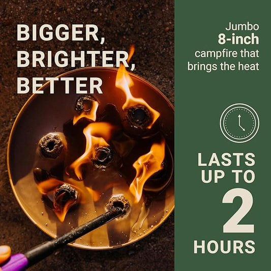 Radiate 2 Pack XL 8" Portable Campfire As Seen On Shark Tank - Up to 2 Hours of Burn Time, Reusable Travel Fire Pit for Camping, Patios & Beach Days - Great Alternative to a Real Fire - Made in USA