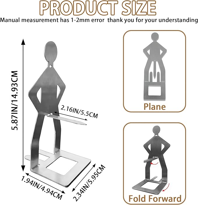 4PCS Funny BBQ Stand Man HotDog Holder,Portable HotDog Roaster,Reusable Stainless Steel Hotdog&Sausage Stand for Christmas Barbecue,Camping,Spring Trip Sausage Barbecue Rack,Barbecue Grill Accessories