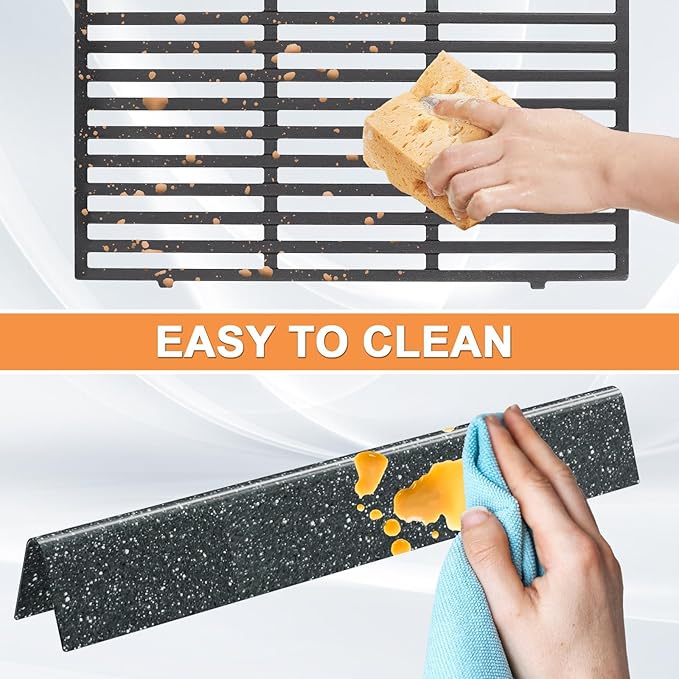 Grill Parts for Weber Genesis Replacement for Weber Genesis 300 SER (w/ Front Control Knobs) Genesis E310 Accessories for Weber Cast Iron Grill Grate 7524 7528 65937 & Flavorizer Bars 7621 7620 62784