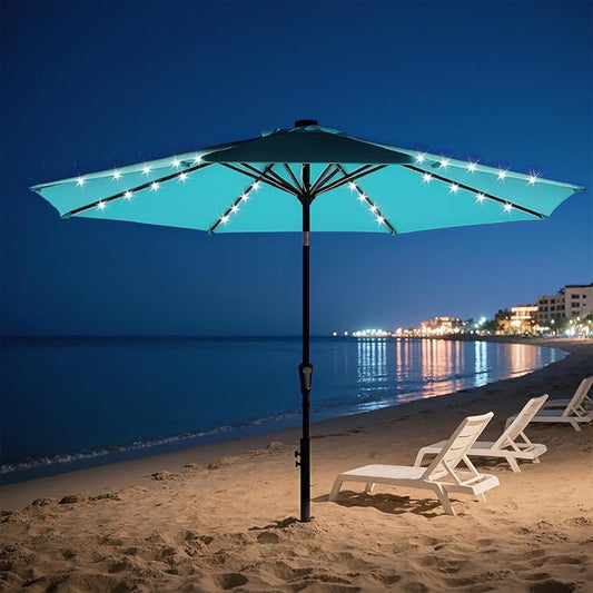 NEWBULIG 10FT Patio Umbrella, Offset Cantilever Outdoor Patio Table Umbrella, UV Protection, Fade Resistant Fabric, Easy Tilt Adjustment for Deck, Pool, Backyard, Garden