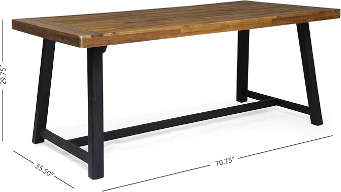 Christopher Knight Home Patrice Outdoor Dining Sets, Black + Sandblast Black