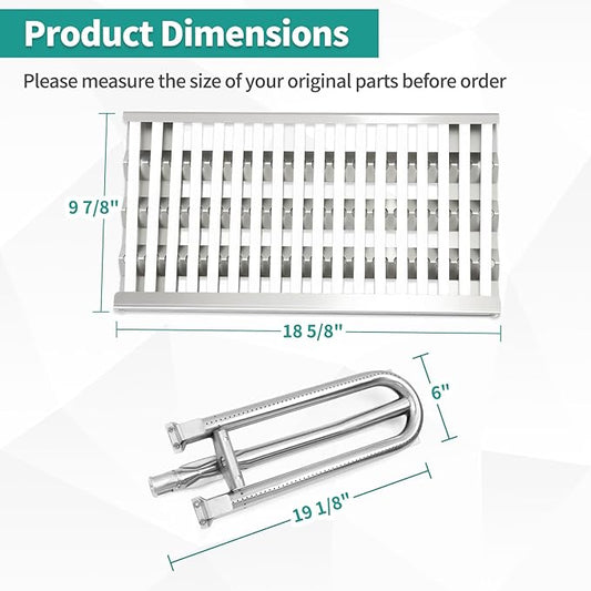 Ceramic Rod Radiant Tray for DCS Grill Parts Replacement Stainless Steel Grill Heat Plates Grill Burners Briquette Tray for 27DBQR, DCS36 BGB36-BQARL, DCS48 BGB48-BQARN, DCS27FS-BQR