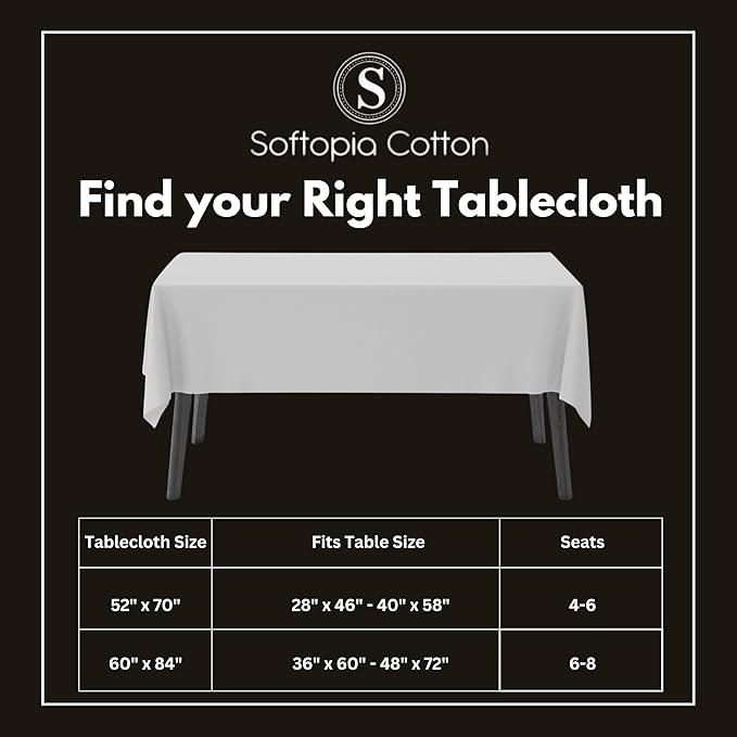 Table Cloth Rectangle 60x84, Kitchen Dining Indoor Outdoor Buffet Table Cover 100% Cotton Tabletop Table Cloth Decoration Parties BBQ Machine Washable, Orange