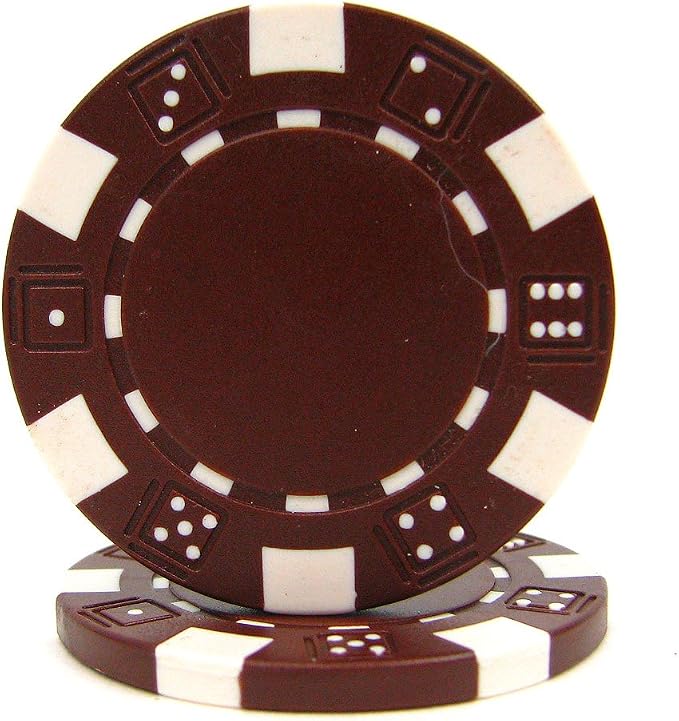 Poker Chips - 50-Piece Set of 11.5-gram Blackjack Chips with Dice Design ? 39mm - Made of Composite Resin for Texas Holdem by Trademark Games (Black)