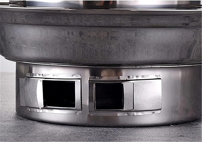 Foldable and Portable Outdoor Charcoal Grills Stainless Steel Barbecue Grill Round Portable For Camping Heat Resistant(35cm)