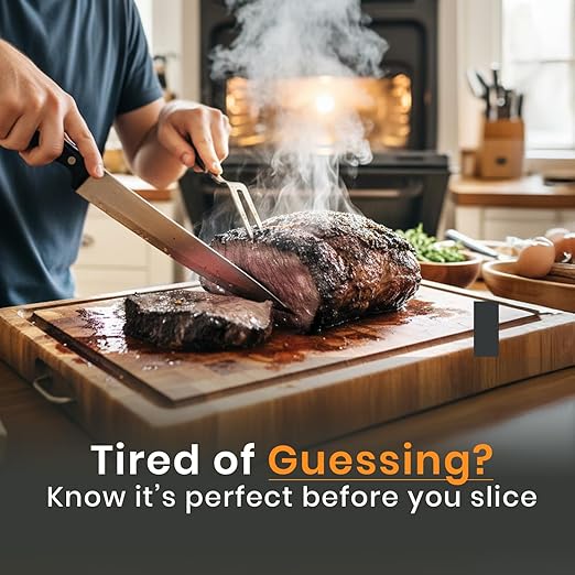 MeatStick V Prime Wireless Meat Thermometer, 1200°F Heat Resistance, Unlimited Range WiFi & Bluetooth, Smart Digital Probe for Grilling, Smoking, Sous Vide, BBQ, Air Fryer, Oven, Smoker