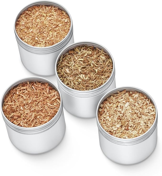 Breville Commercial BSM600AWC0NUC1 Classic Smokehouse Wood Chip Kit for Smoking Gun Pro CSM700, 4 Piece, Hickory, Mesquite, Applewood, and Cherrywood