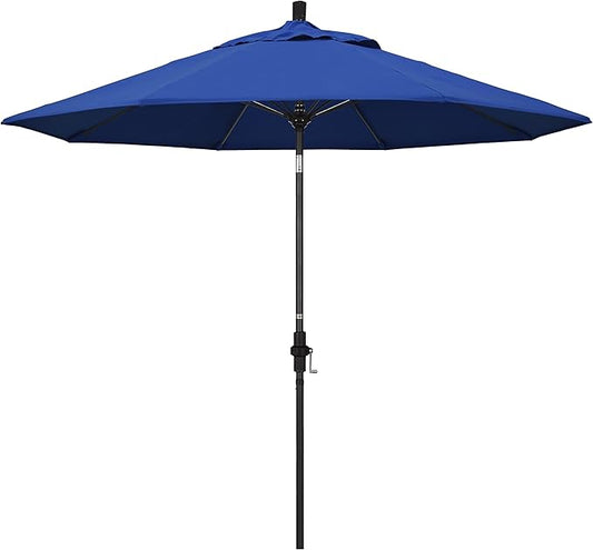 California Umbrella 9' Round Aluminum Pole Fiberglass Rib Market Umbrella