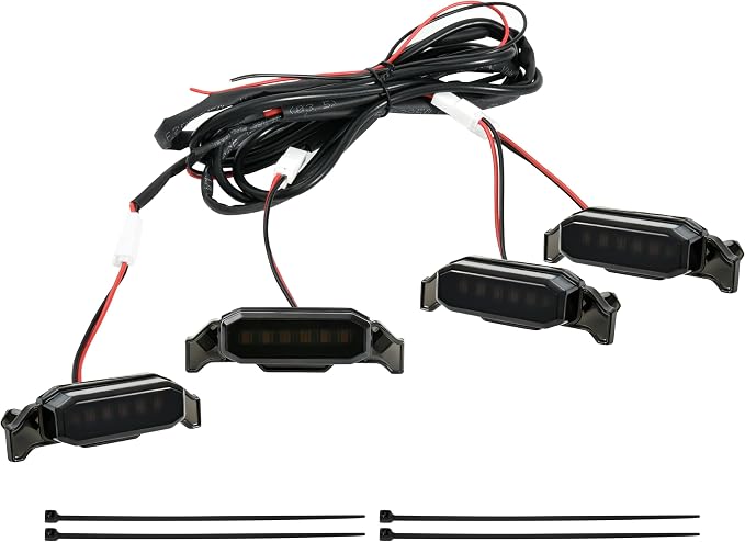 LED Grill Lights for Jeep Wrangler JL JLU 2018-2023 Accessories | Amber Front Bumper Marker Light, IP67 Waterproof, Clip-on Plug & Play, Running Lamp for Wrangler JL JLU Rubicon Sahara, 4pcs