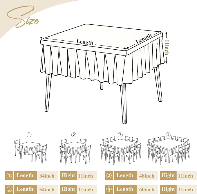 PARTISKY Hunter Green Spandex Square Tablecloths 60x60 Inch, Wrinkle Free Fitted Card Table Cloth Stretch Square Table Cover for Kitchen Dinner, Holiday Party, Wedding Banquet, Display Trade Show