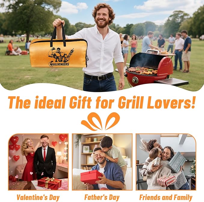 CINNIE&JHIN BBQ Blanket for Resting Meat, Smoking Meat Resting Bag, Reusable Meat Resting Blanket Suitable for Brisket, Steaks, Pork, Turkey, Perfect Grilling Gifts for Men(21in Khaki)
