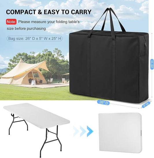Folding Table Storage Bag 600D 37x4.5x30in Waterproof