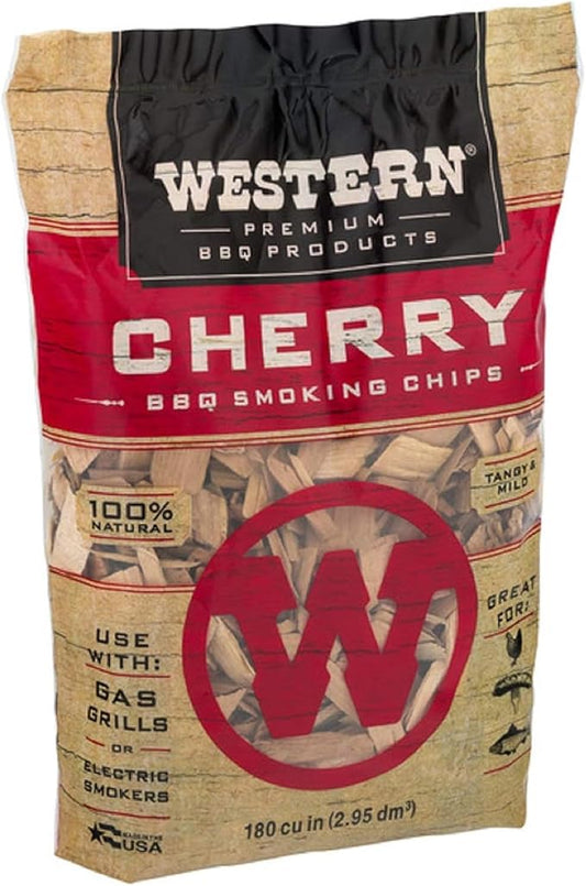 Western Premium BBQ Products Cherry BBQ Smoking Chips, 180 cu in