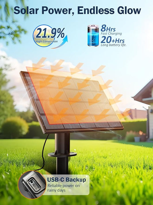 100FT Solar String Lights Outdoor, Dimmable Patio Lights Solar Powered with Remote & USB Port 35+1 LED Shatterproof Bulbs 3 Light Modes, Waterproof Solar Light for Camping Backyard Garden