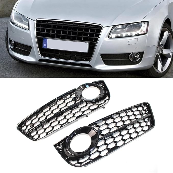 Fog Lamps Cover Front Bumper Honeycomb Mesh Grill Fog Light Cover A5 for Coupe/for Sportback
