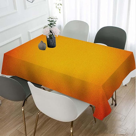 TKS MITLAN Tablecloth Orange Yellow Table Cloth Rectangle Table 60 x 84 Inch Gradient Color Unreal Round Warm Bright Simple Kitchen Decorations for Home Dinner Party