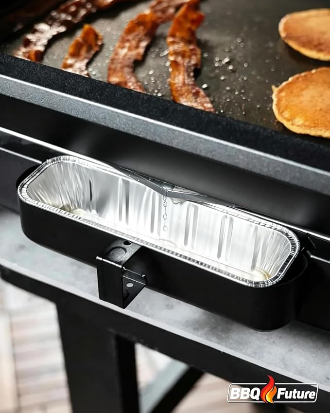 Grease Cup for Blackstone 22 Inch Electric Griddle, Grease Catcher Drip Pan Replacement for Blackstone 17" & 22" E-Series Griddle Models 8001, 8003, 8000, 8005, Heavy Duty Oil Grease Collection Tray