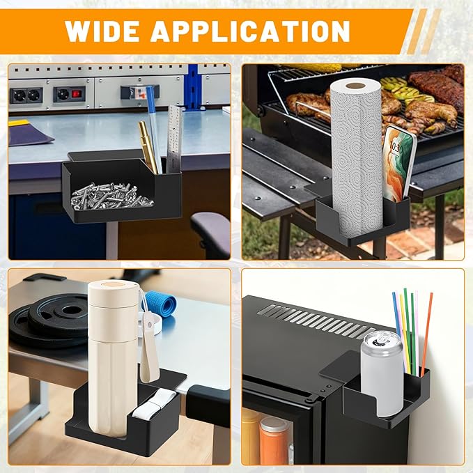 Magnetic Drink Holder and Phone for Grill, Outdoor Griddle Accessories for Most Cup, Phone Caddy, Suit for Blackstone, Traeger etc.