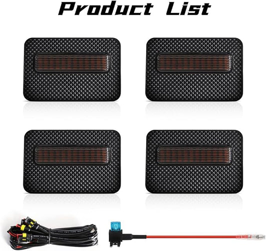 Grill Light for Tacoma SR 2024 2025, Smoked Shell Amber LED Front Grille Lights Fit for Tacoma SR5