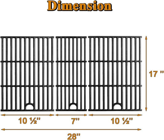463448021 Grill Grates Replacement Parts for Charbroil Performance 5 Burner G426-0005-W1 G426-0004-W1 463449021 463458021 463451022 463459021 463450022 Cast Iron Cooking Grates Char Broil Grill Parts