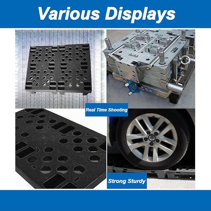 Plastic Pallets, Lightweight Moisture-Proof Floor Pallet, Interlocking with Breathable Grids Storage Pad, Applicable to Indoor and Outdoor, Garages, Kitchen, Basement (6 Pcs 11.8 * 19.7 * 3.9)