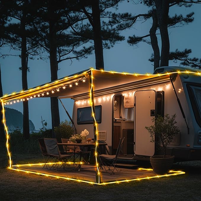 Larger Tube Solar Rope Lights with Remote,39FT 200LEDs Outdoor Solar Strip Lights,IP67 Waterproof USB Charging Solar String Lights, Timing & 8 Modes Fairy Light for Garden Patio Tree (Warm White)